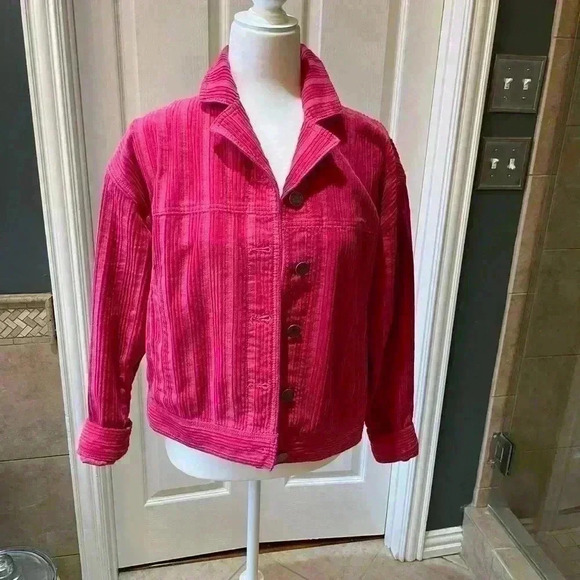 CAbi Pink Corduroy Jacket size S - Picture 2 of 8